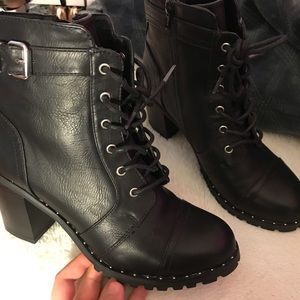 Combat stud boots